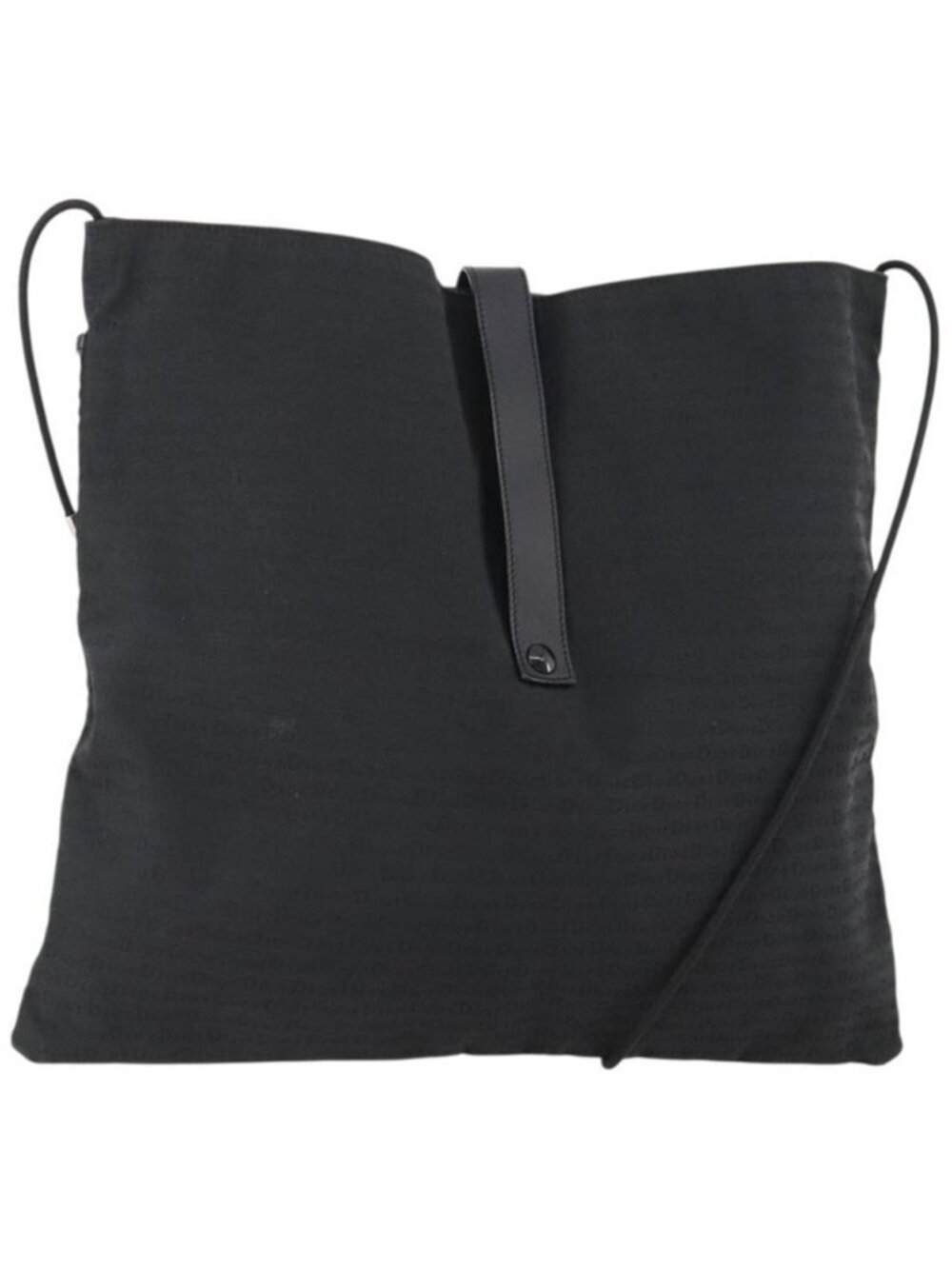 Authentic Christian Dior Shoulder Bag Canvas Black